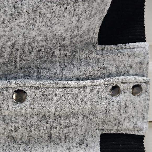 NWT Sweet Romeo Two Tone Hacci Varsity Jacket Snap Closure  Large - Picture 13 of 15